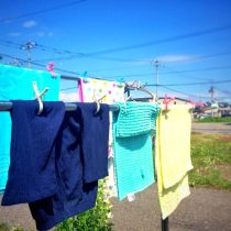 洗濯物を乾かす風景
